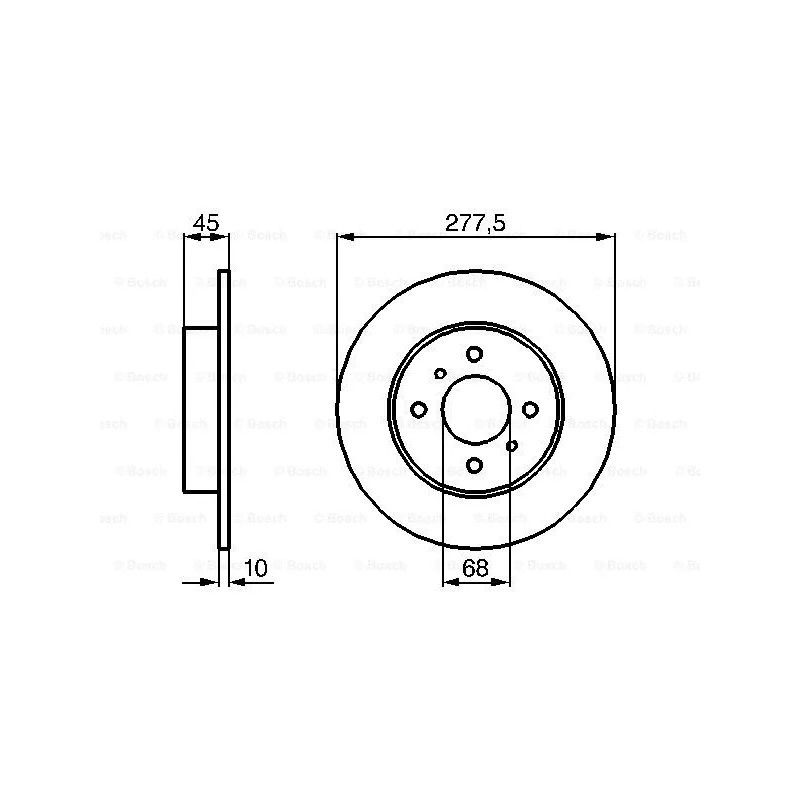 Stabdžių diskas  BOSCH 0 986 479 105
