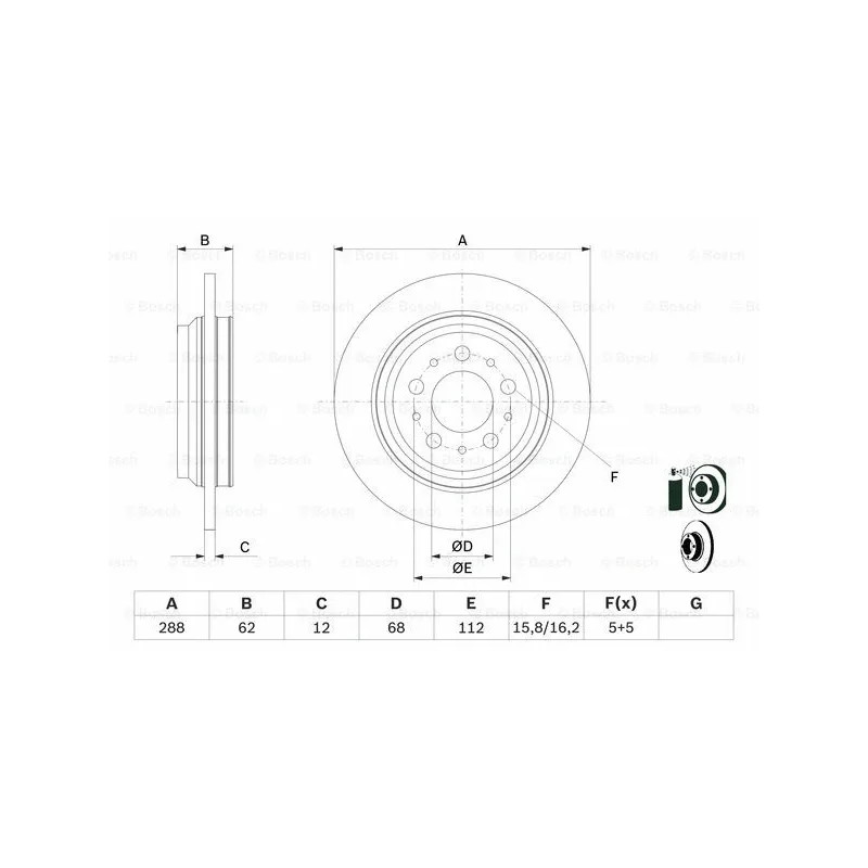 Stabdžių diskas  BOSCH 0 986 479 309