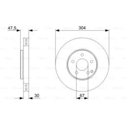 Stabdžių diskas  BOSCH 0 986 479 333