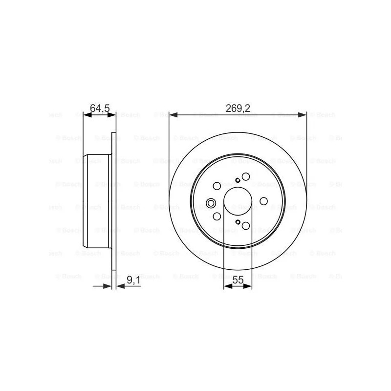 Stabdžių diskas  BOSCH 0 986 479 336