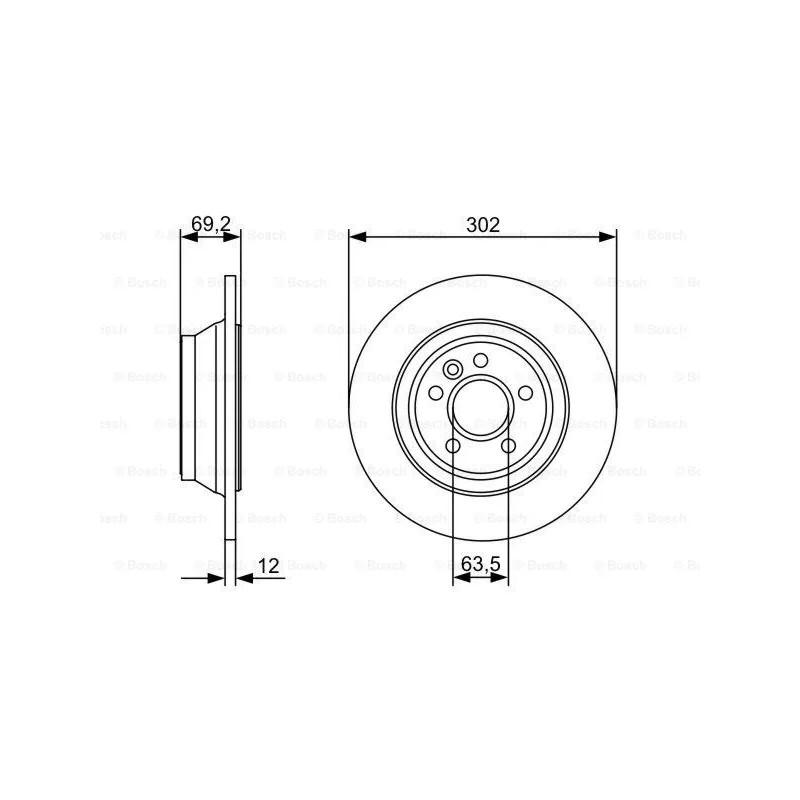 Stabdžių diskas  BOSCH 0 986 479 396