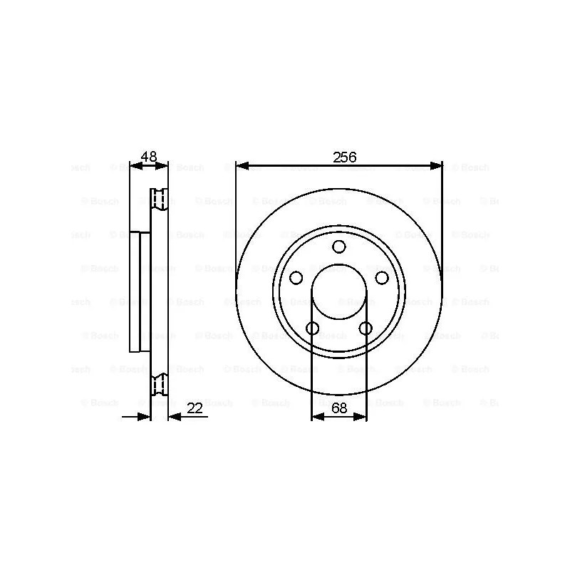 Stabdžių diskas  BOSCH 0 986 479 463