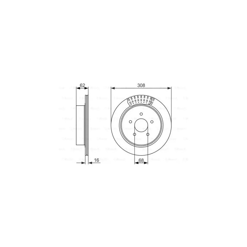 Stabdžių diskas  BOSCH 0 986 479 606
