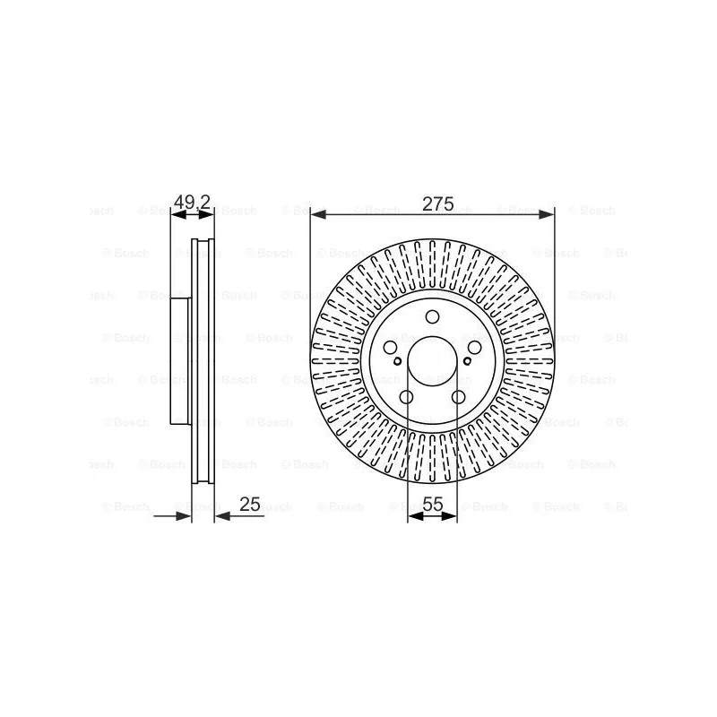 Stabdžių diskas  BOSCH 0 986 479 619