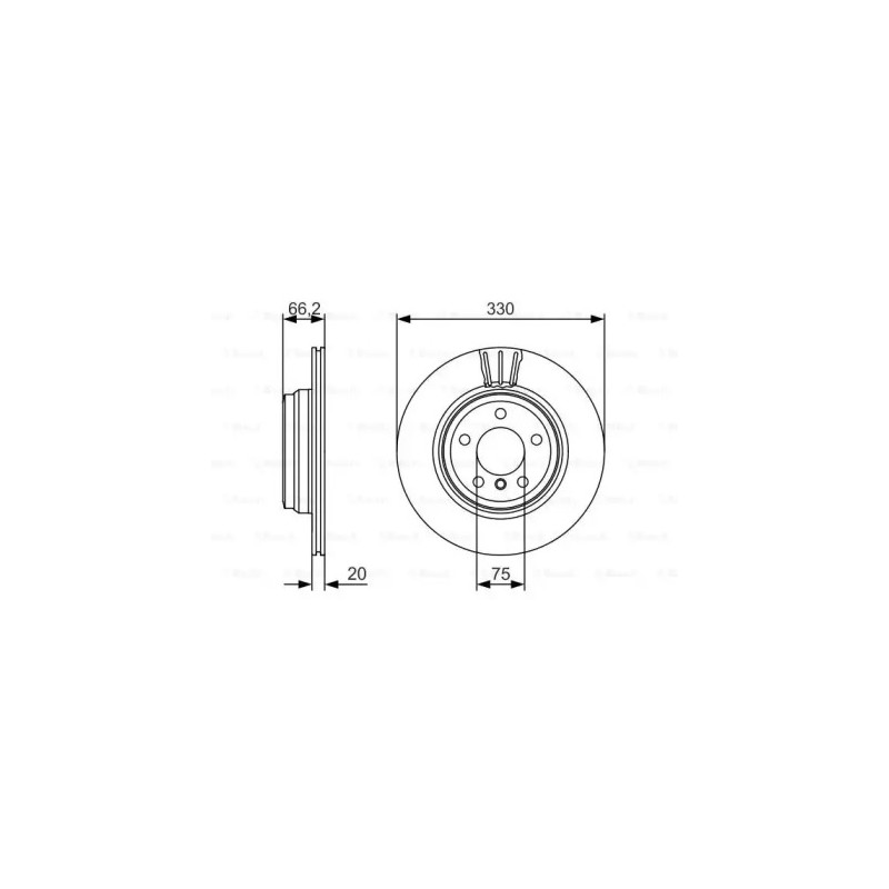 Stabdžių diskas  BOSCH 0 986 479 622