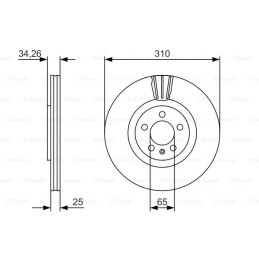 Stabdžių diskas  BOSCH 0 986 479 642
