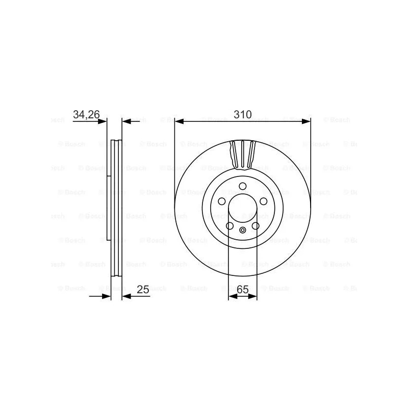 Stabdžių diskas  BOSCH 0 986 479 642