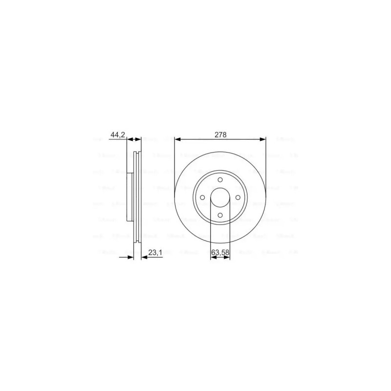 Stabdžių diskas  BOSCH 0 986 479 659