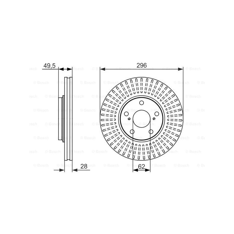 Stabdžių diskas  BOSCH 0 986 479 664