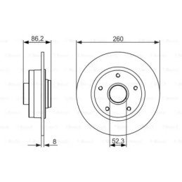 Stabdžių diskas  BOSCH 0 986 479 684
