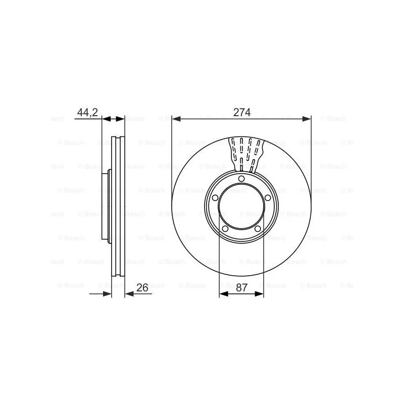 Stabdžių diskas  BOSCH 0 986 479 696