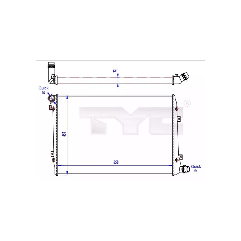 Variklio aušinimo radiatorius  TYC 737-0062-R