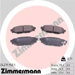 Diskinių stabdžių trinkelių rinkinys  ZIMMERMANN 24271.150.1