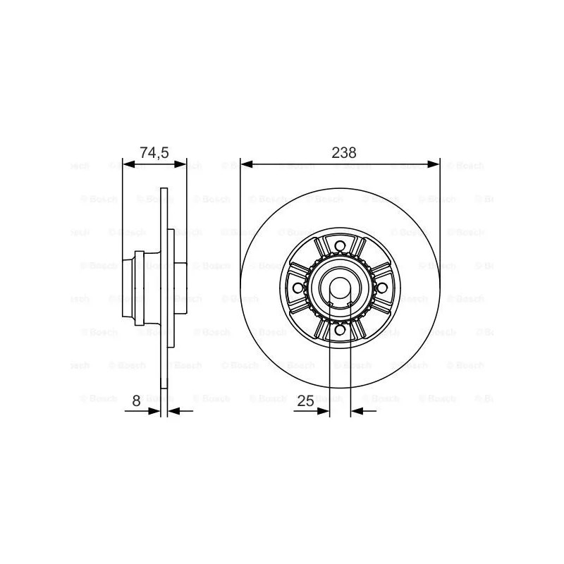 Stabdžių diskas  BOSCH 0 986 479 760