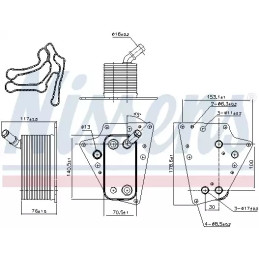 Variklio alyvos aušintuvas  NISSENS 90802