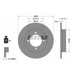Stabdžių diskas  TEXTAR 92083003