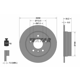 Stabdžių diskas  TEXTAR 92099703