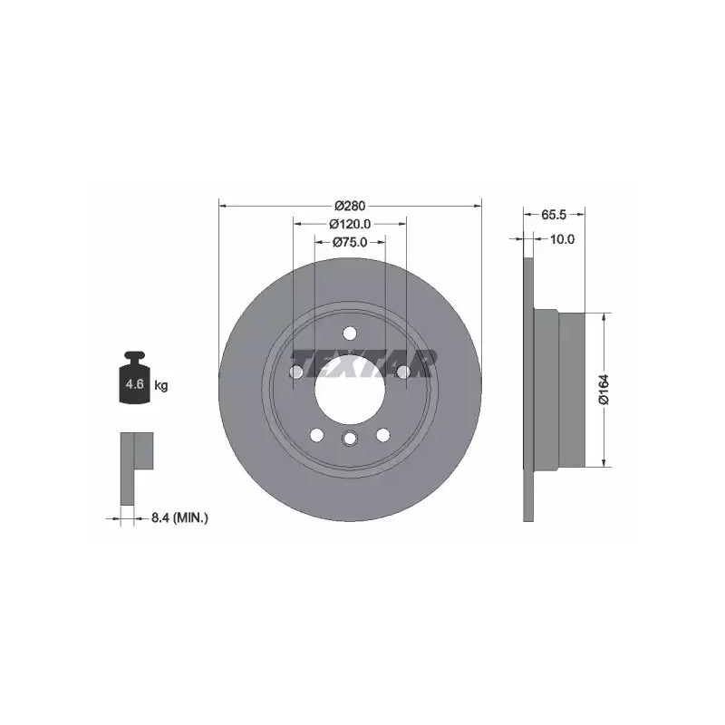 Stabdžių diskas  TEXTAR 92132903