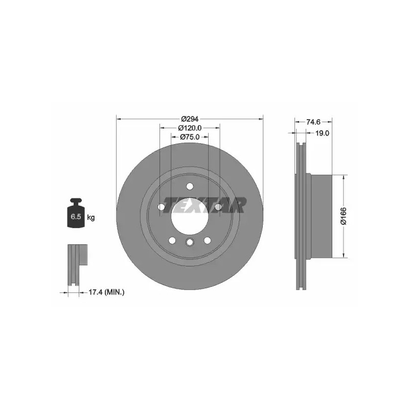 Stabdžių diskas  TEXTAR 92146103