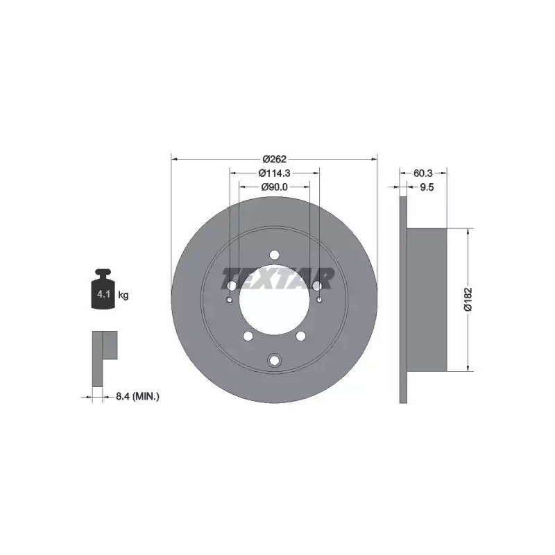Stabdžių diskas  TEXTAR 92148600