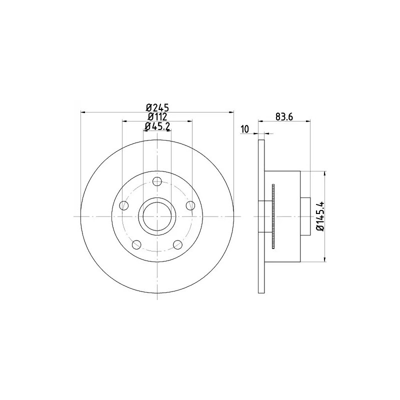 Stabdžių diskas  TEXTAR 92154303