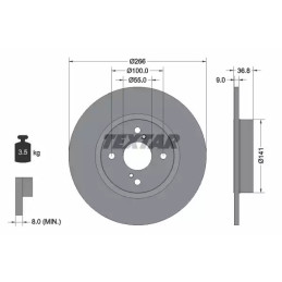 Stabdžių diskas  TEXTAR 92169203