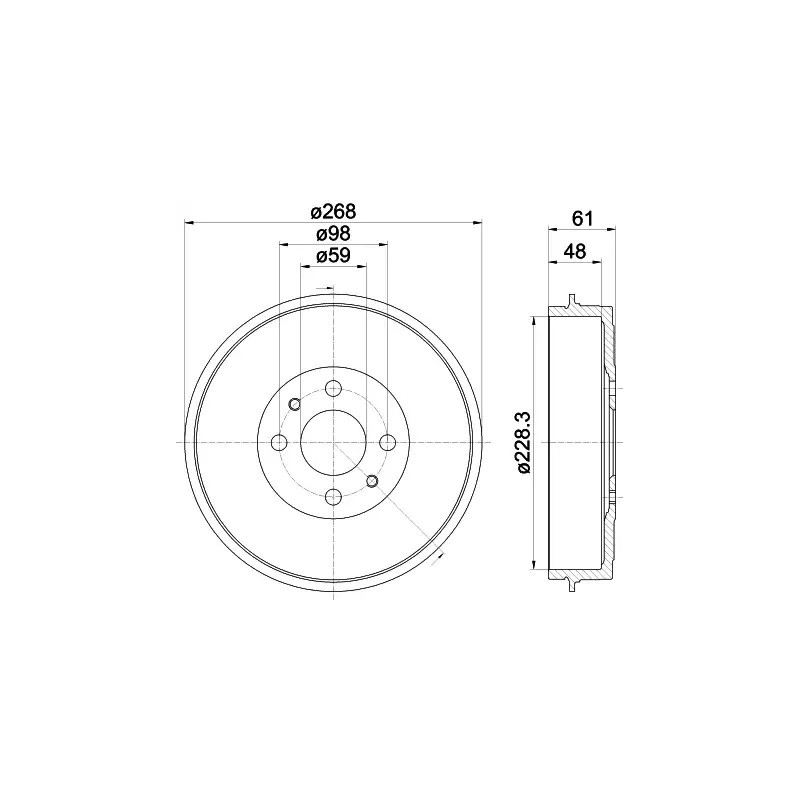 Stabdžių būgnas  TEXTAR 94014000
