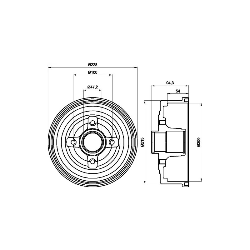 Stabdžių būgnas  TEXTAR 94024200