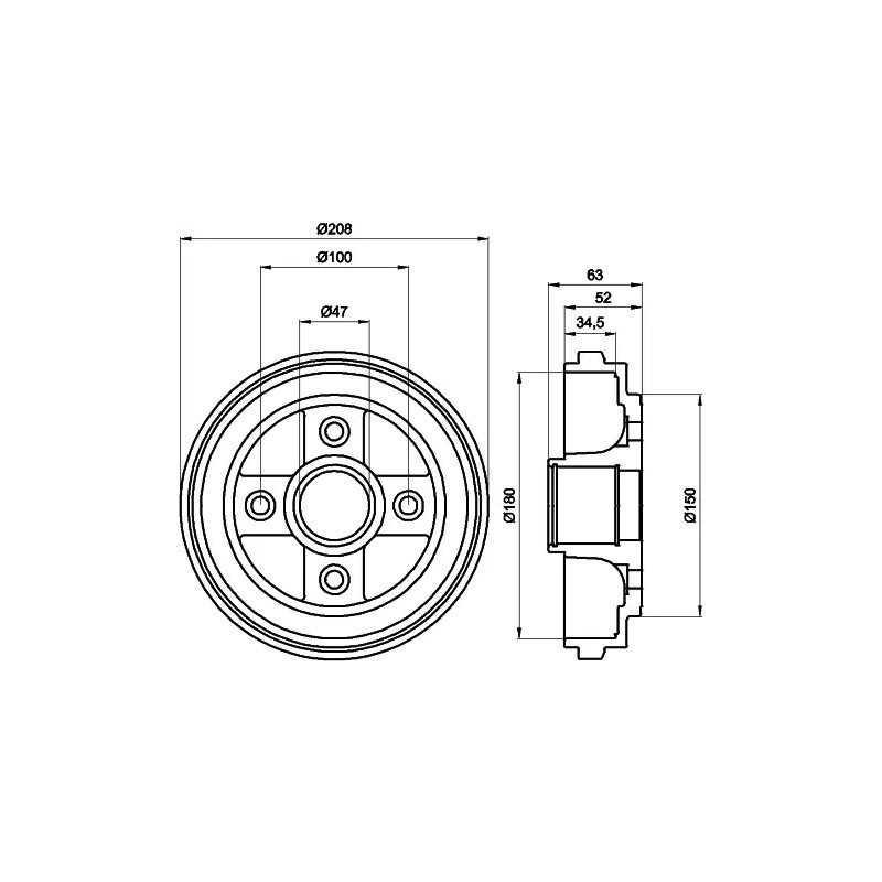 Stabdžių būgnas  TEXTAR 94023900