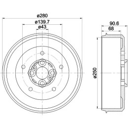 Stabdžių būgnas  TEXTAR 94030600