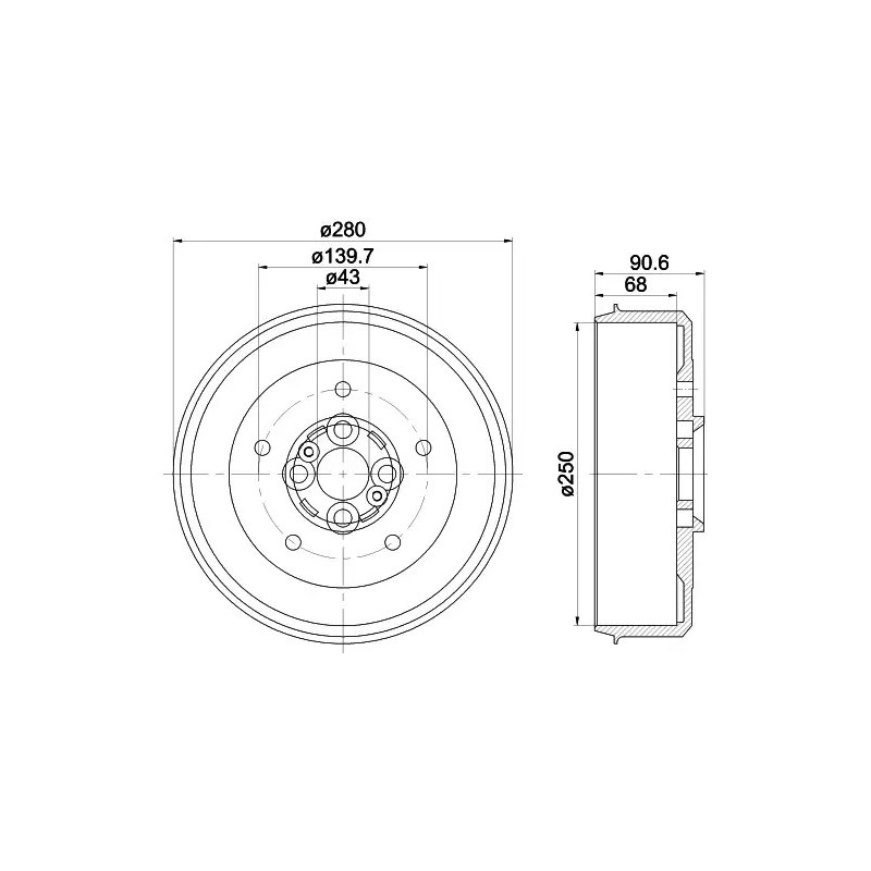 Stabdžių būgnas  TEXTAR 94030600