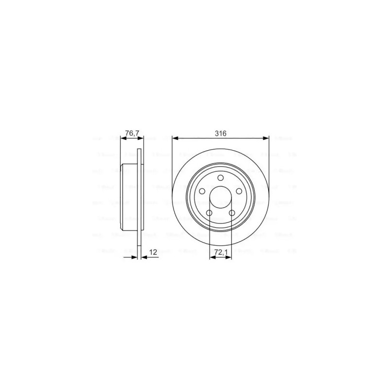 Stabdžių diskas  BOSCH 0 986 479 R08