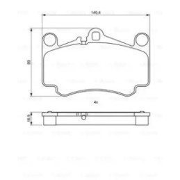 Diskinių stabdžių trinkelių rinkinys  BOSCH 0 986 494 710