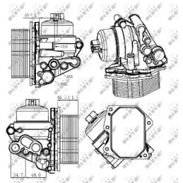 Variklio alyvos aušintuvas  NRF 31308