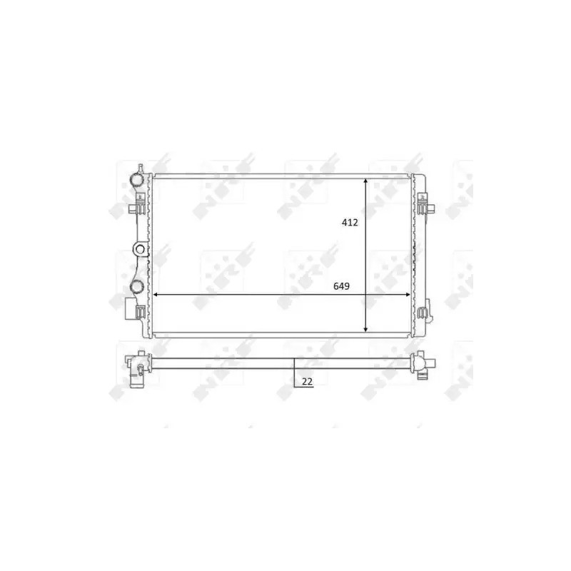 Variklio aušinimo radiatorius  NRF 59056