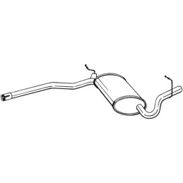 Vidurinis duslintuvas  BOSAL 282-915