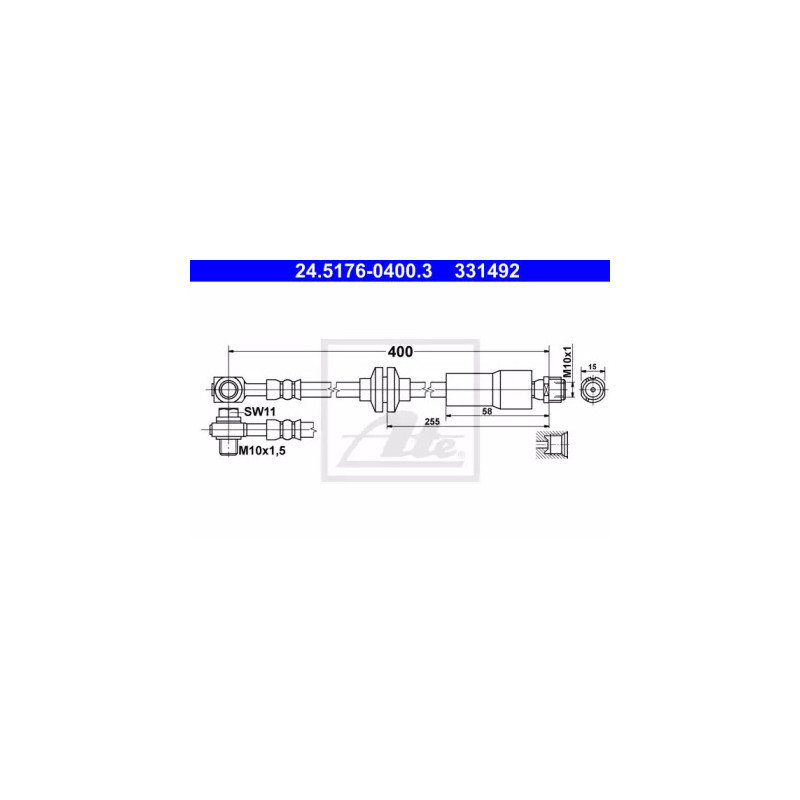 Stabdžių žarnelė  ATE 24.5176-0400.3