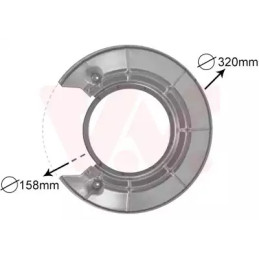 Stabdžių disko apsauga  VAN WEZEL 4730373