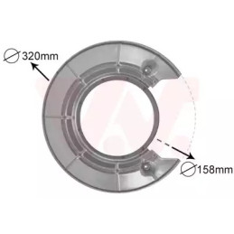 Stabdžių disko apsauga  VAN WEZEL 4730374
