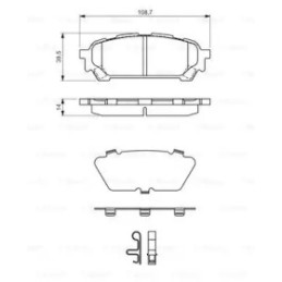 Diskinių stabdžių trinkelių rinkinys  BOSCH 0 986 494 232