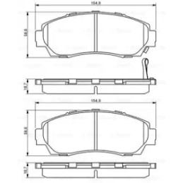 Diskinių stabdžių trinkelių rinkinys  BOSCH 0 986 494 308