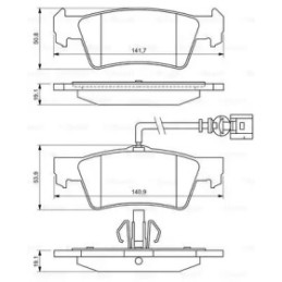 Diskinių stabdžių trinkelių rinkinys  BOSCH 0 986 494 309