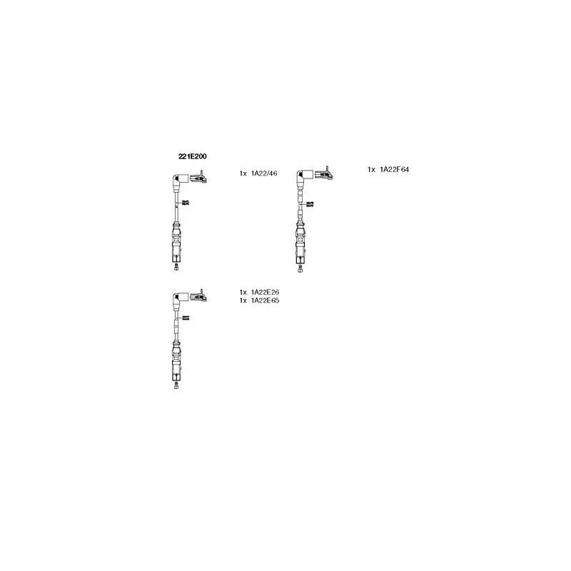 Uždegimo laidų komplektas  BREMI 221E200