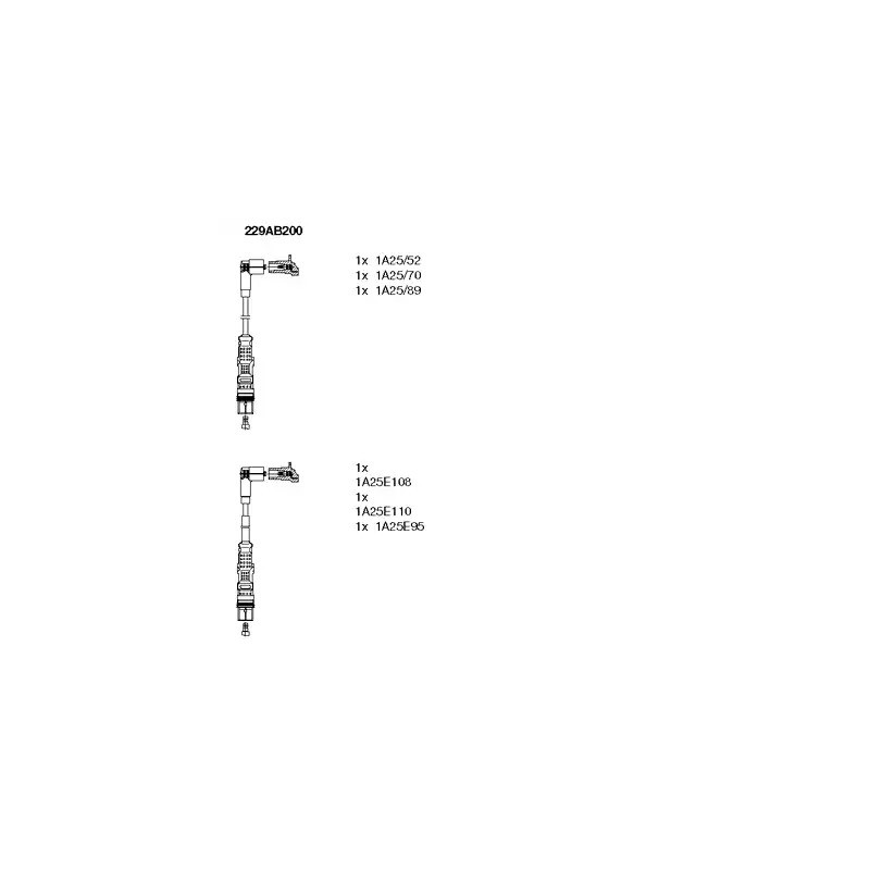 Uždegimo laidų komplektas  BREMI 229AB200