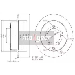 Stabdžių diskas  MAXGEAR 19-1948