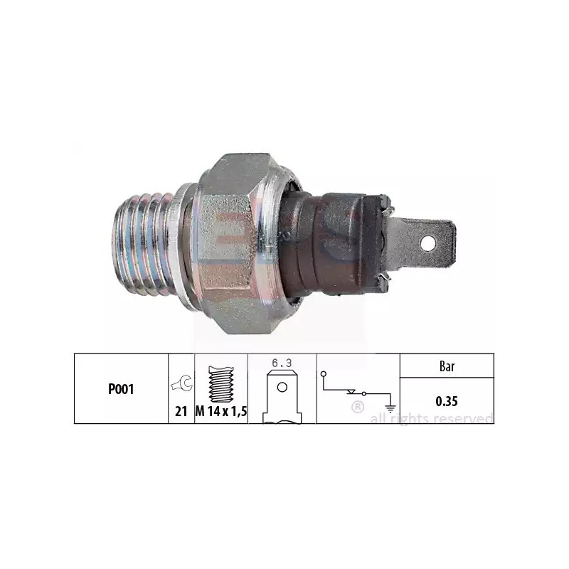 Alyvos slėgio jungiklis  EPS 1.800.006