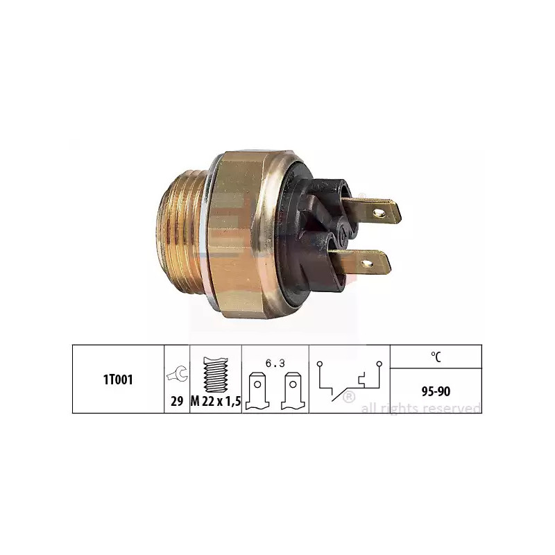 Radiatoriaus ventiliatoriaus temperatūros jungiklis  EPS 1.850.020