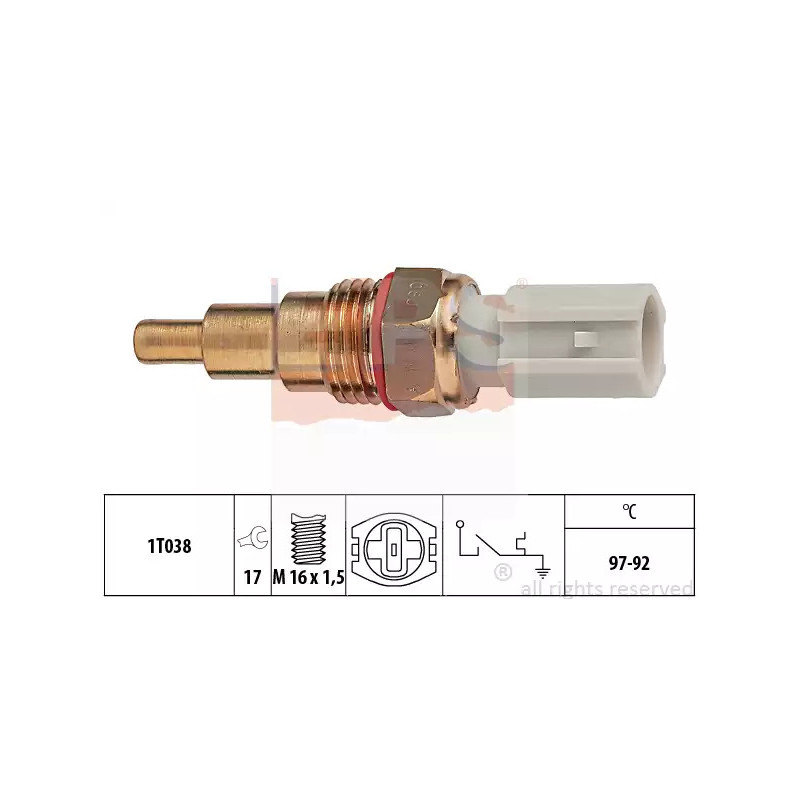 Radiatoriaus ventiliatoriaus temperatūros jungiklis  EPS 1.850.189