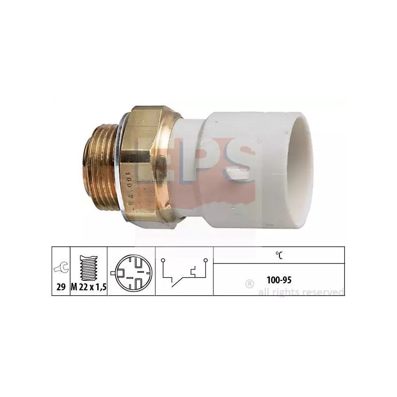Radiatoriaus ventiliatoriaus temperatūros jungiklis  EPS 1.850.182