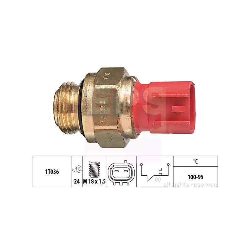 Radiatoriaus ventiliatoriaus temperatūros jungiklis  EPS 1.850.186